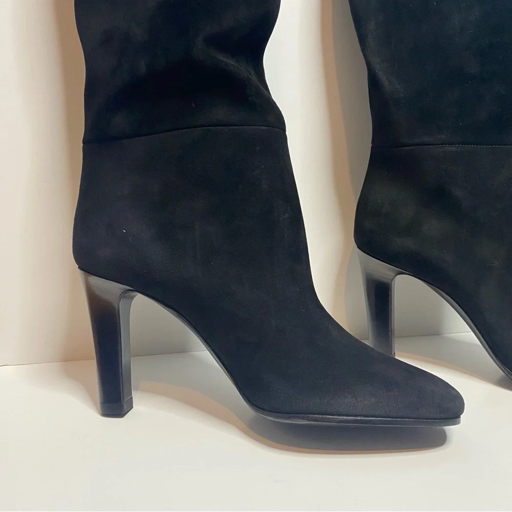 Saint Laurent Over The Knee Black Boots - Picture 8 of 9